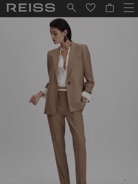 Reiss Pants - Reiss Camel Tailored  Trousers